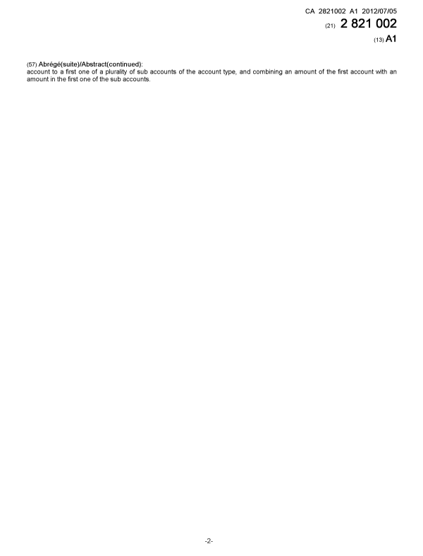 Document de brevet canadien 2821002. Page couverture 20121218. Image 2 de 2