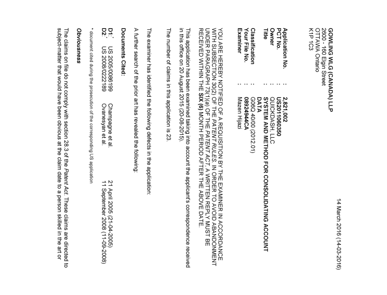 Document de brevet canadien 2821002. Poursuite-Amendment 20151214. Image 1 de 3