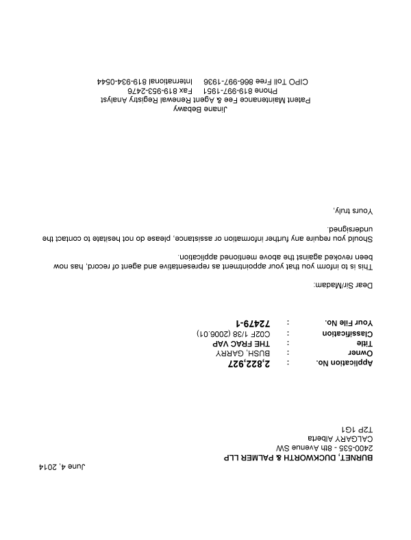 Canadian Patent Document 2822927. Correspondence 20131204. Image 1 of 1