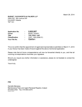 Document de brevet canadien 2822927. Correspondance 20131226. Image 1 de 1