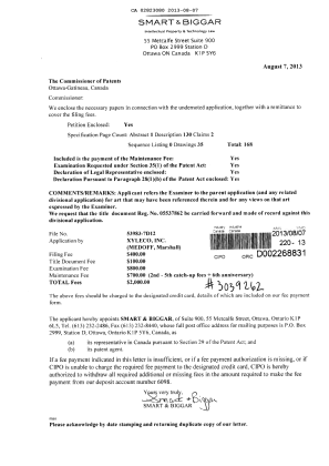 Document de brevet canadien 2823080. Poursuite-Amendment 20121207. Image 1 de 1