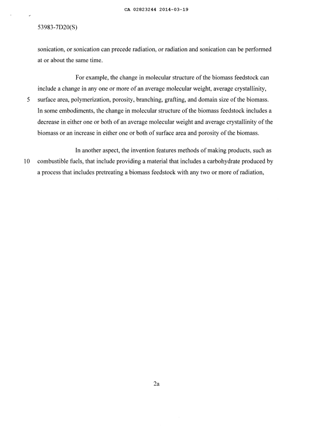 Canadian Patent Document 2823244. Description 20131219. Image 3 of 130