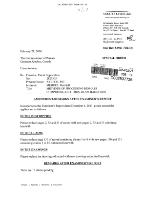 Canadian Patent Document 2823305. Prosecution-Amendment 20131221. Image 1 of 45