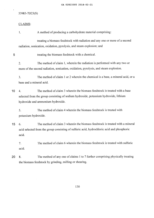 Document de brevet canadien 2823305. Revendications 20131221. Image 1 de 2