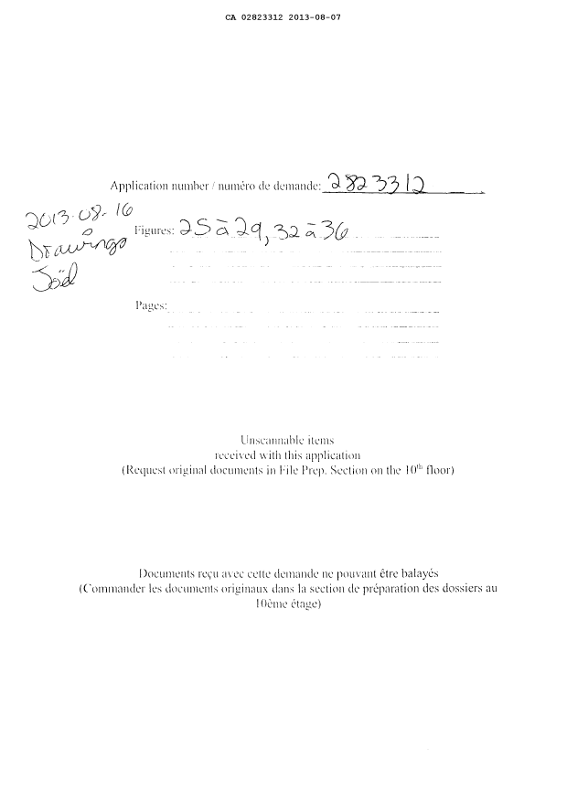 Document de brevet canadien 2823312. Dessins 20121207. Image 1 de 28