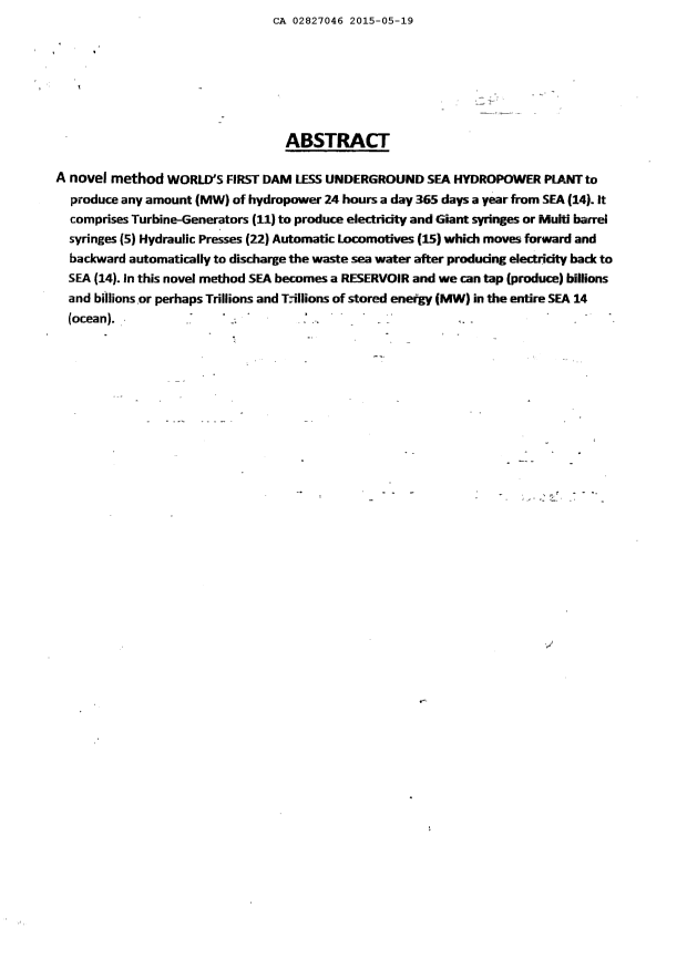 Document de brevet canadien 2827046. Abrégé 20141219. Image 1 de 1
