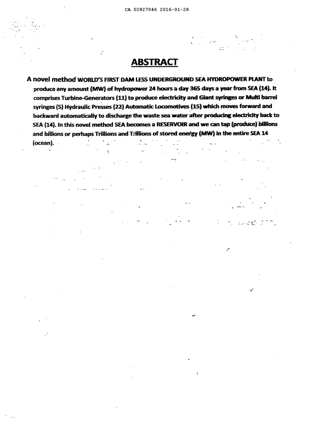 Document de brevet canadien 2827046. Abrégé 20151228. Image 1 de 1