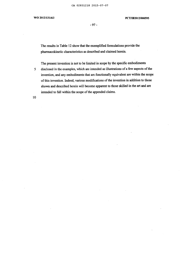 Canadian Patent Document 2831218. Description 20141207. Image 97 of 97