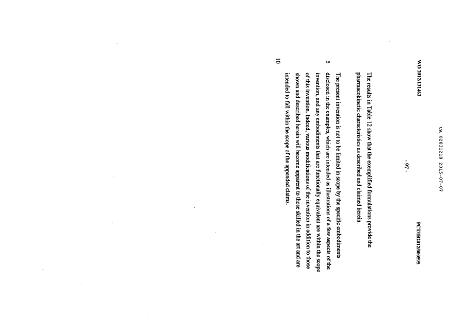 Canadian Patent Document 2831218. Description 20141207. Image 97 of 97