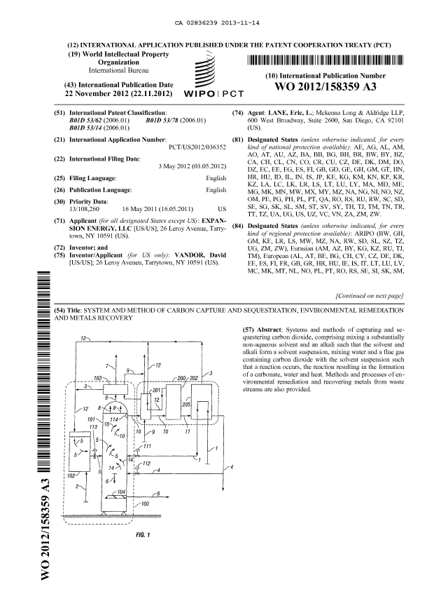 Document de brevet canadien 2836239. Abrégé 20131114. Image 1 de 2