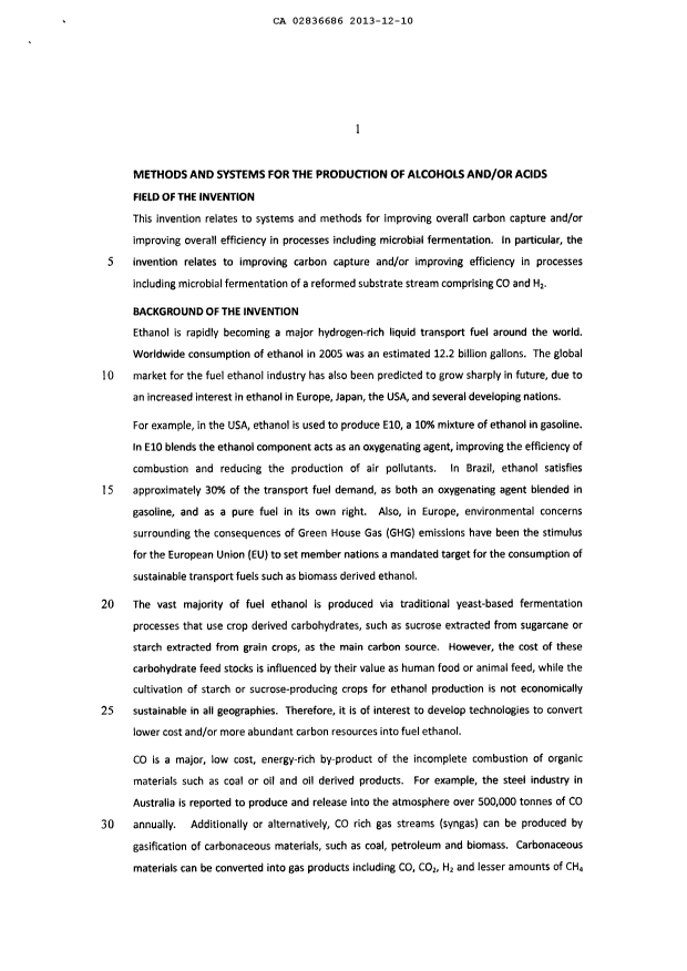 Document de brevet canadien 2836686. Description 20121210. Image 1 de 32