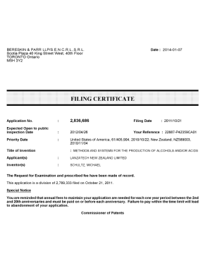 Document de brevet canadien 2836686. Correspondance 20131207. Image 1 de 1