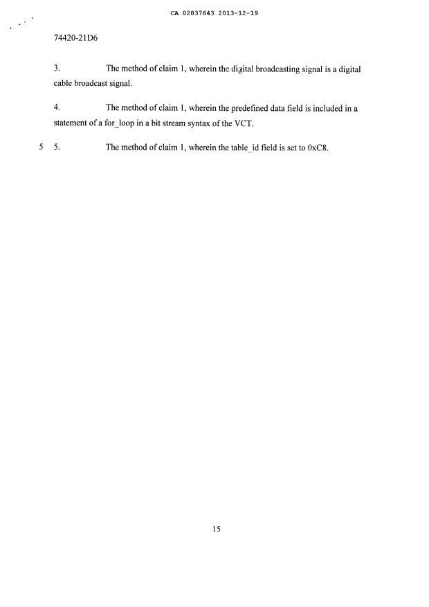 Document de brevet canadien 2837643. Revendications 20121220. Image 2 de 2