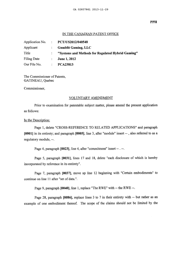 Document de brevet canadien 2837861. Poursuite-Amendment 20131129. Image 1 de 55
