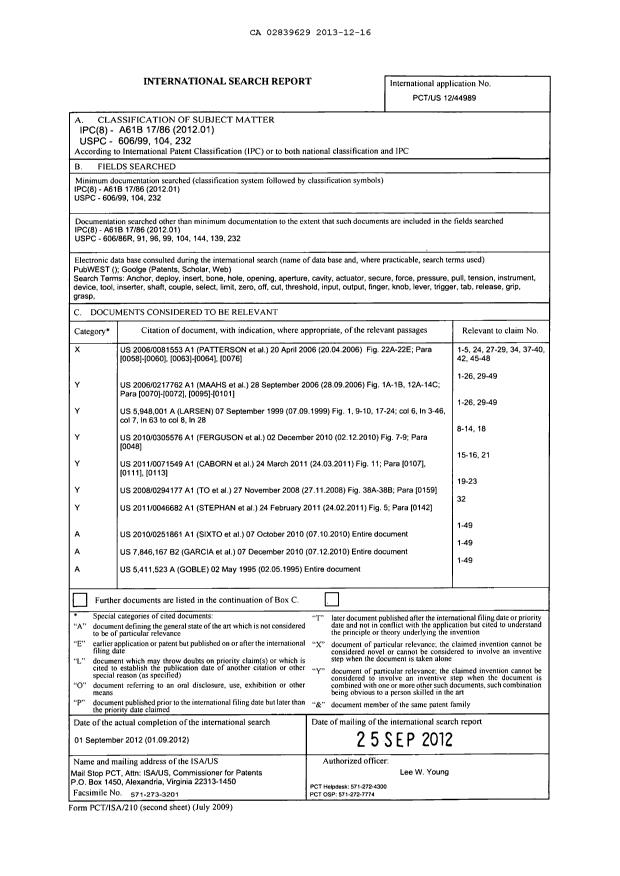 Document de brevet canadien 2839629. PCT 20131216. Image 1 de 12