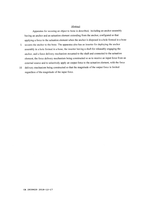 Document de brevet canadien 2839629. Abrégé 20200114. Image 1 de 1