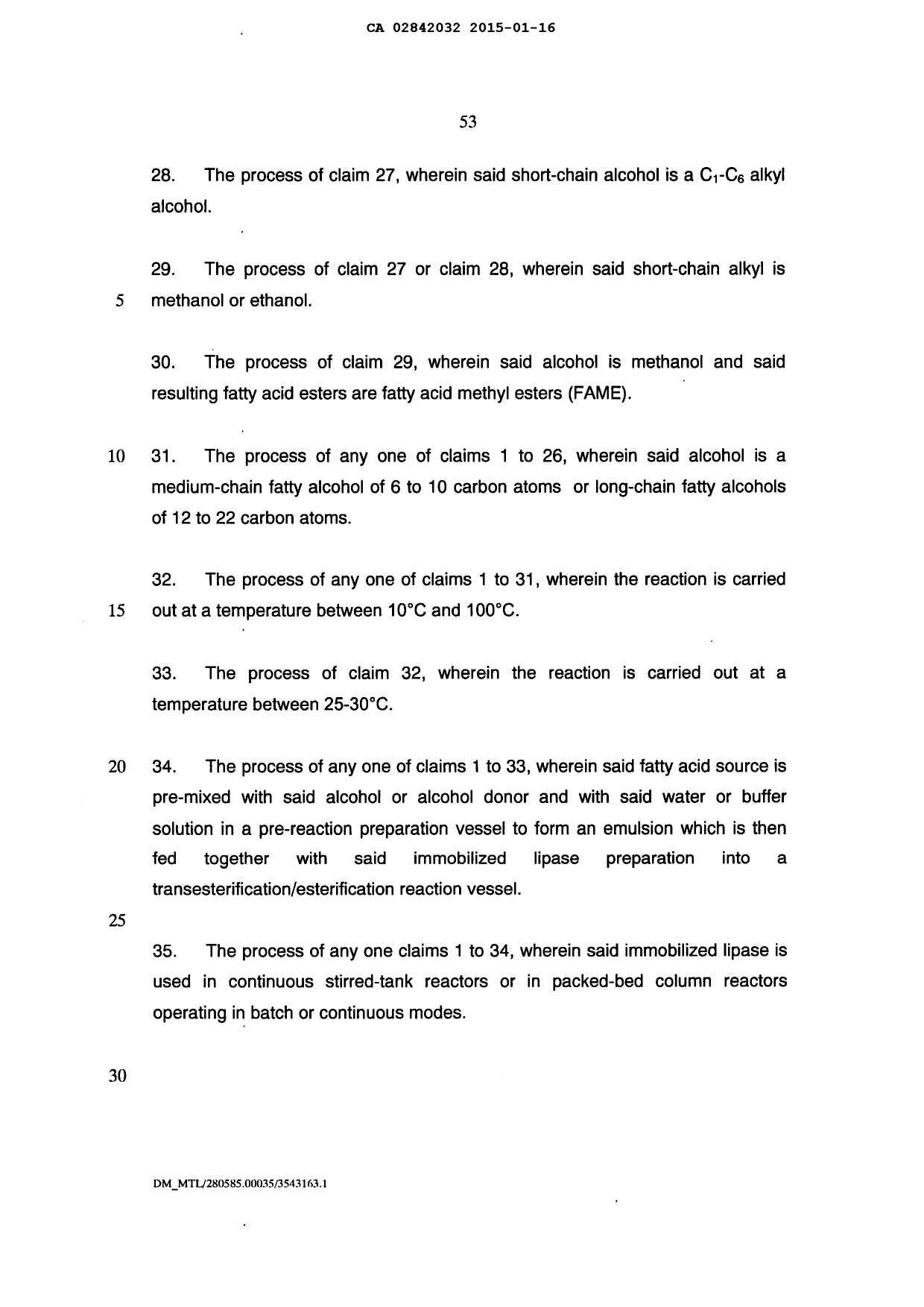 Document de brevet canadien 2842032. Revendications 20141216. Image 5 de 5