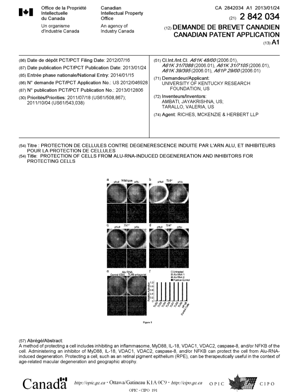 Document de brevet canadien 2842034. Page couverture 20140224. Image 1 de 1