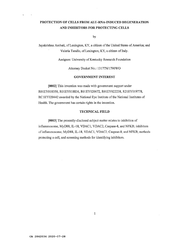 Document de brevet canadien 2842034. Description 20210816. Image 1 de 70