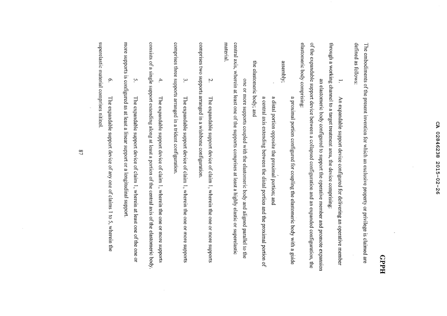 Document de brevet canadien 2846238. Revendications 20141226. Image 1 de 4