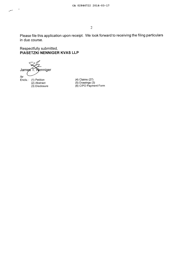 Canadian Patent Document 2846722. Assignment 20140317. Image 2 of 4