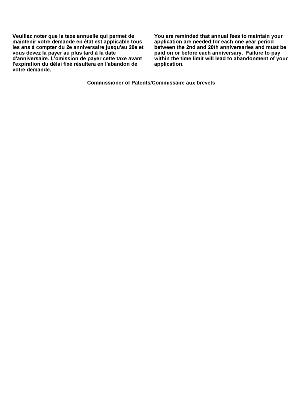 Document de brevet canadien 2847476. Correspondance 20131215. Image 2 de 2