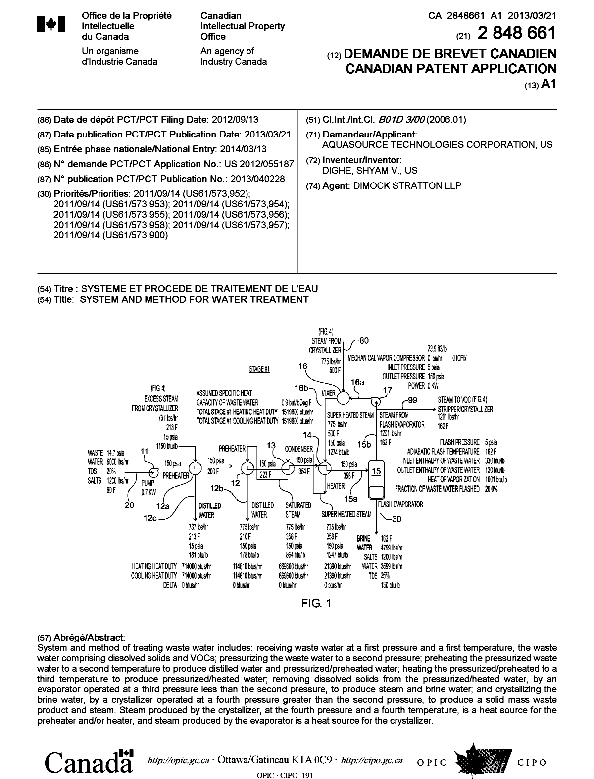 Document de brevet canadien 2848661. Page couverture 20131228. Image 1 de 1