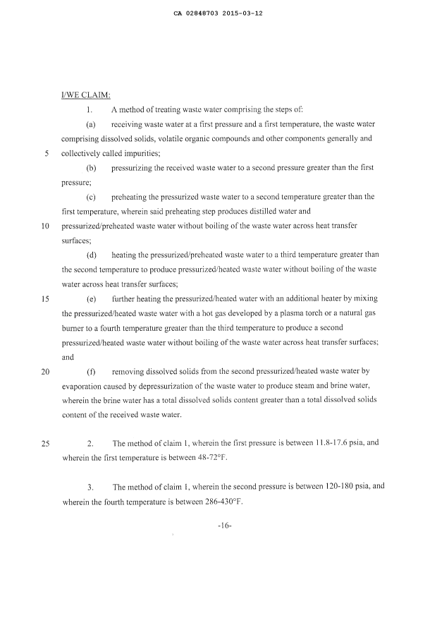 Document de brevet canadien 2848703. Revendications 20141212. Image 1 de 5