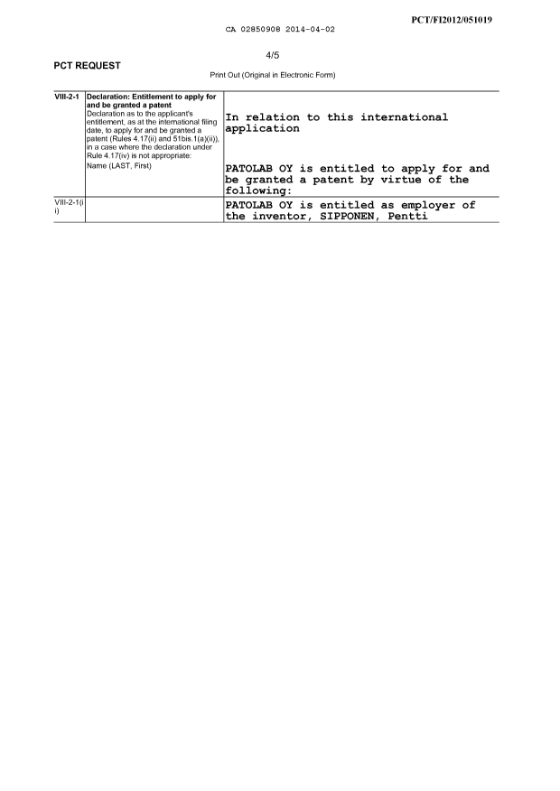 Document de brevet canadien 2850908. PCT 20140402. Image 29 de 29