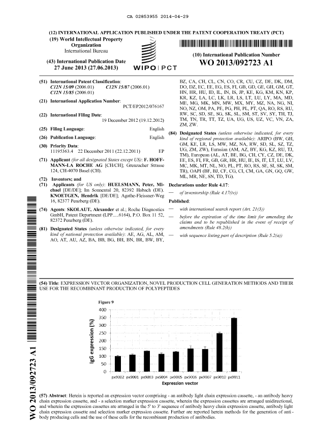 Document de brevet canadien 2853955. Abrégé 20140429. Image 1 de 1