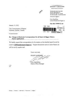 Canadian Patent Document 2854008. Correspondence 20141215. Image 1 of 2