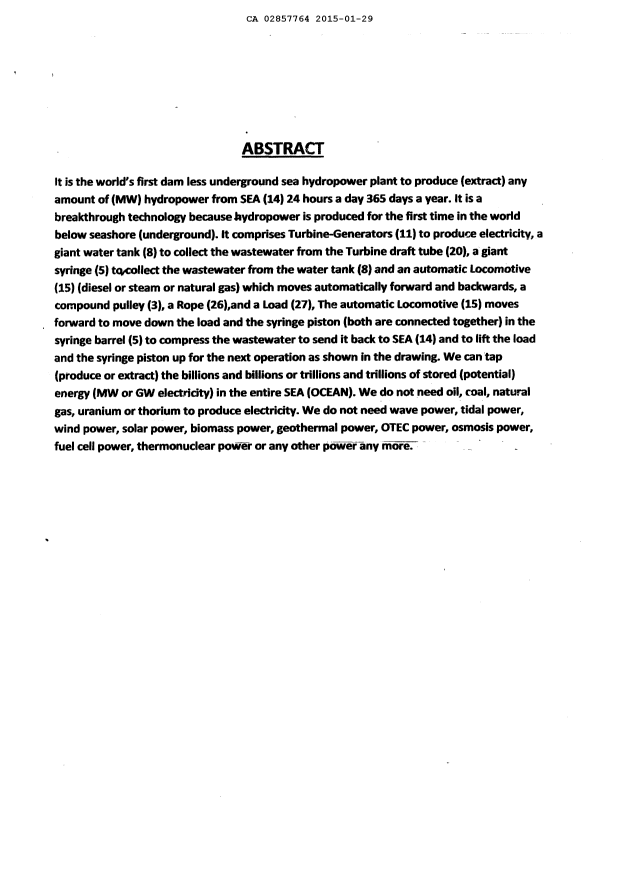 Canadian Patent Document 2857764. Abstract 20141229. Image 1 of 1