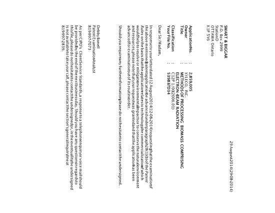Document de brevet canadien 2859005. Poursuite-Amendment 20131229. Image 1 de 1