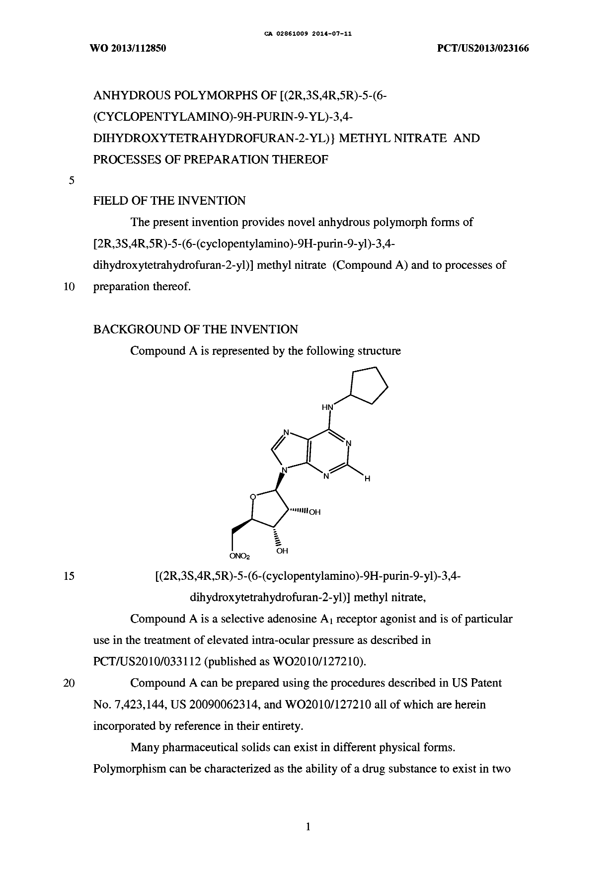 Canadian Patent Document 2861009. Description 20140711. Image 1 of 31