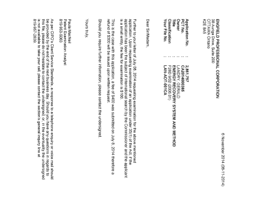 Canadian Patent Document 2861757. Correspondence 20131206. Image 1 of 1