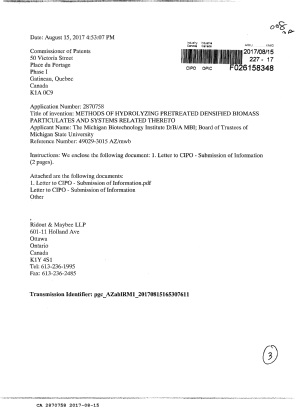 Document de brevet canadien 2870758. Poursuite-Amendment 20161215. Image 1 de 3