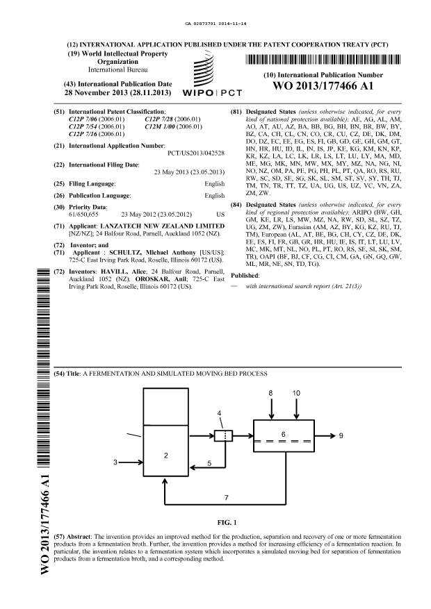 Document de brevet canadien 2873791. Abrégé 20131214. Image 1 de 1