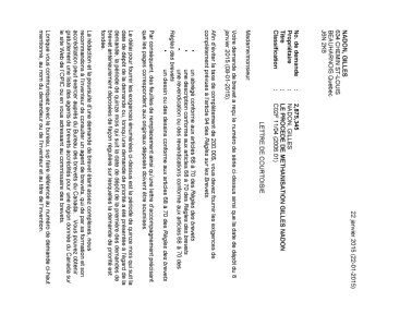 Document de brevet canadien 2875345. Correspondance 20141222. Image 1 de 2