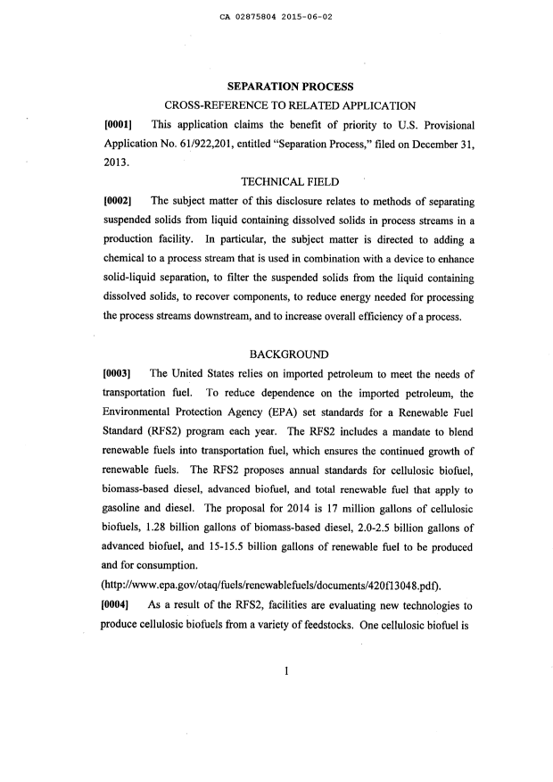 Canadian Patent Document 2875804. Description 20141202. Image 1 of 27