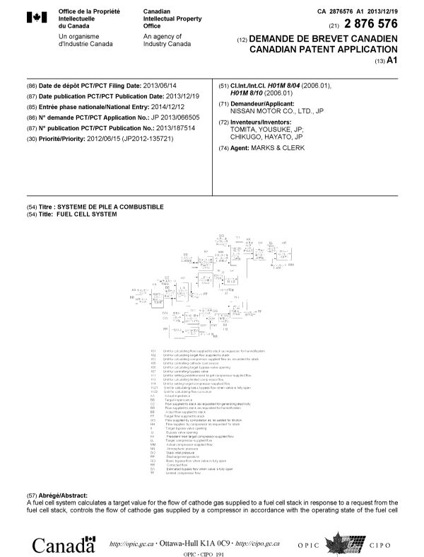Document de brevet canadien 2876576. Page couverture 20150211. Image 1 de 2