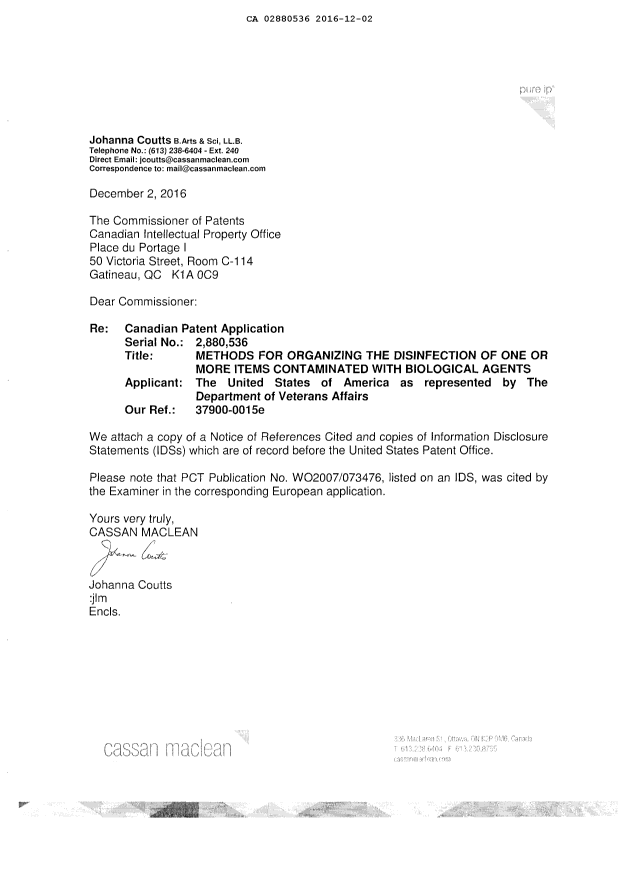 Document de brevet canadien 2880536. Poursuite-Amendment 20151202. Image 2 de 2