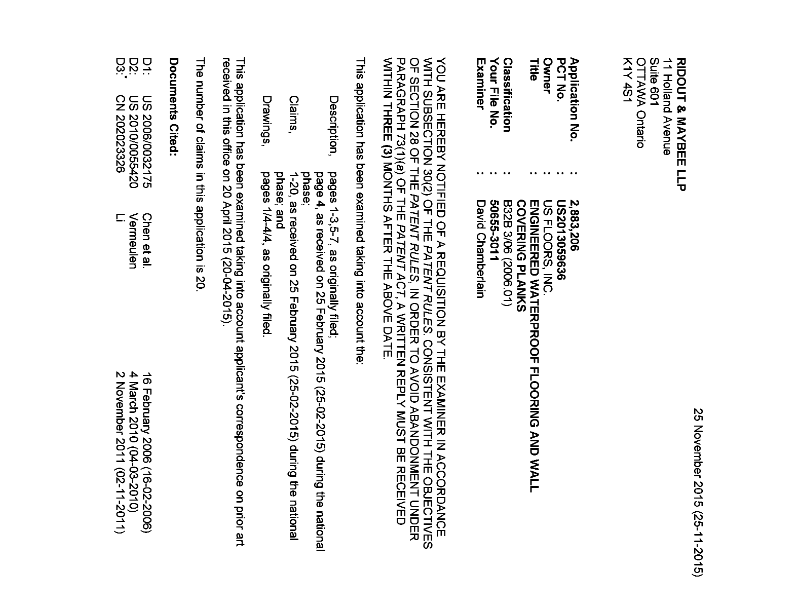 Document de brevet canadien 2883206. Poursuite-Amendment 20141225. Image 1 de 5