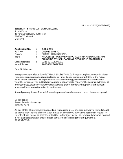 Canadian Patent Document 2885255. Prosecution-Amendment 20141231. Image 1 of 1