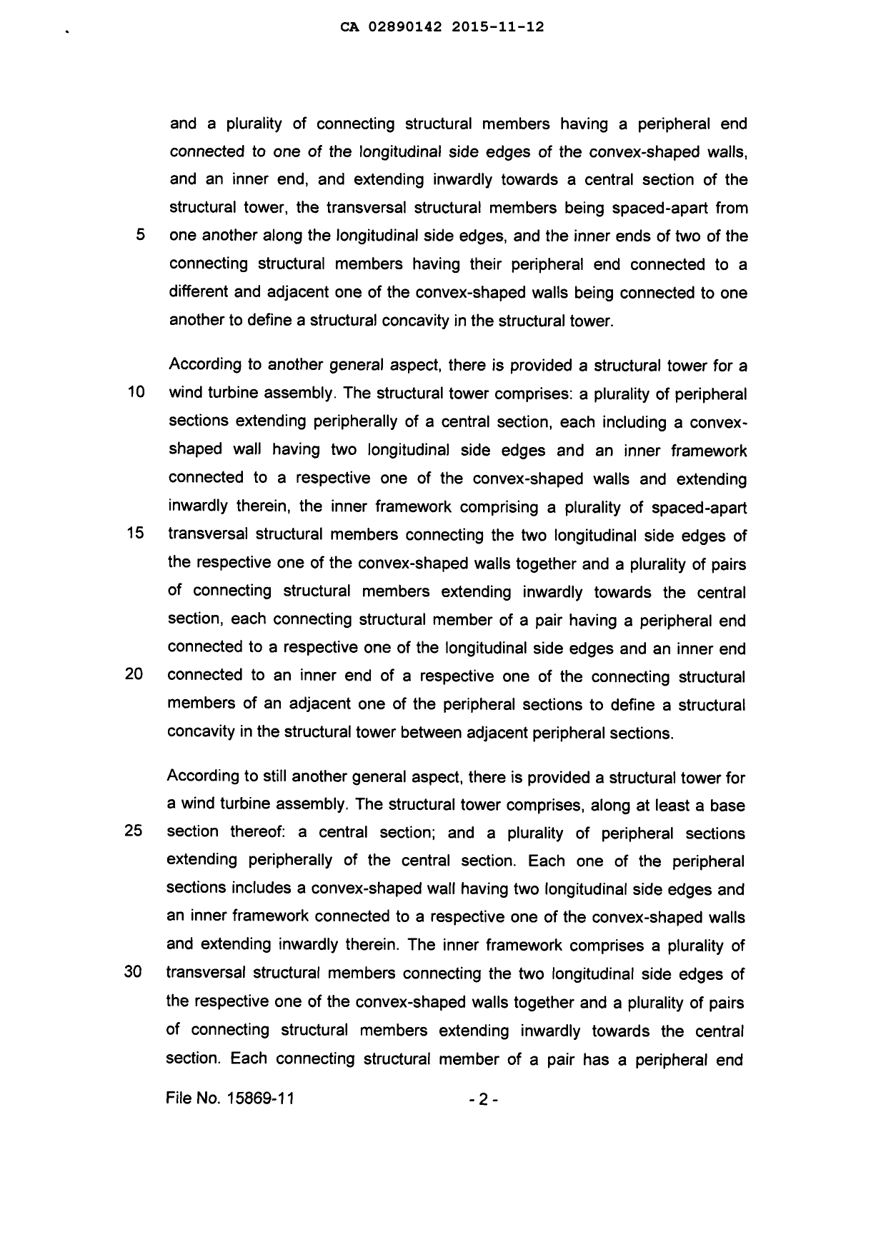 Document de brevet canadien 2890142. Description 20141212. Image 2 de 20
