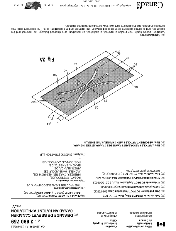 Canadian Patent Document 2890759. Cover Page 20150609. Image 1 of 2