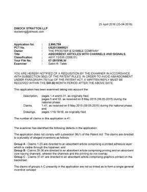 Document de brevet canadien 2890759. Demande d'examen 20160425. Image 1 de 4