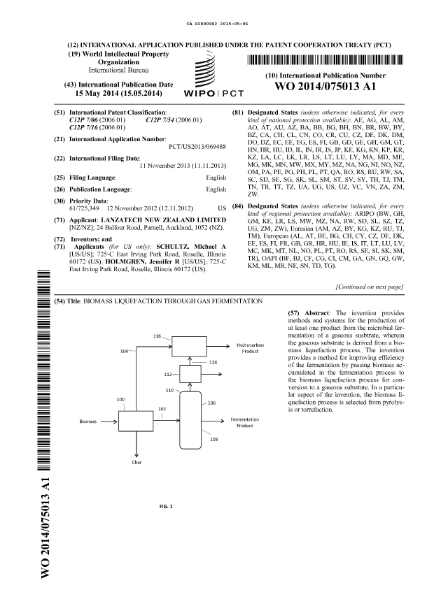 Document de brevet canadien 2890902. Abrégé 20141206. Image 1 de 2