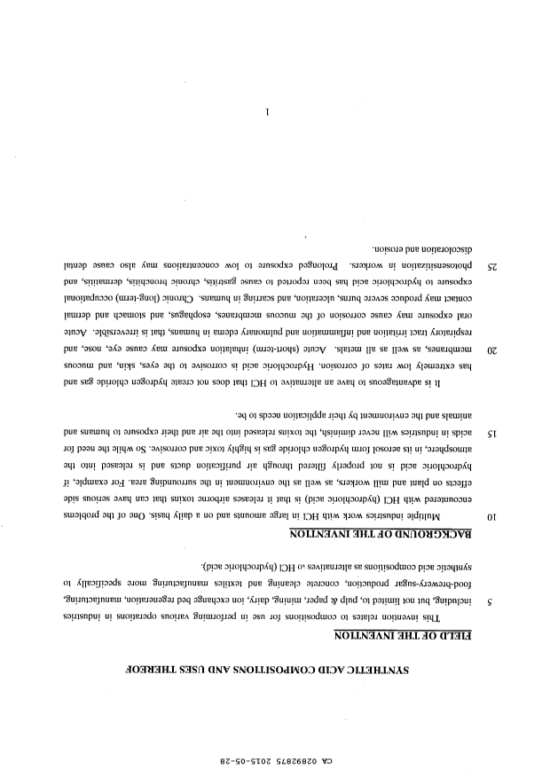 Document de brevet canadien 2892875. Description 20141228. Image 1 de 27