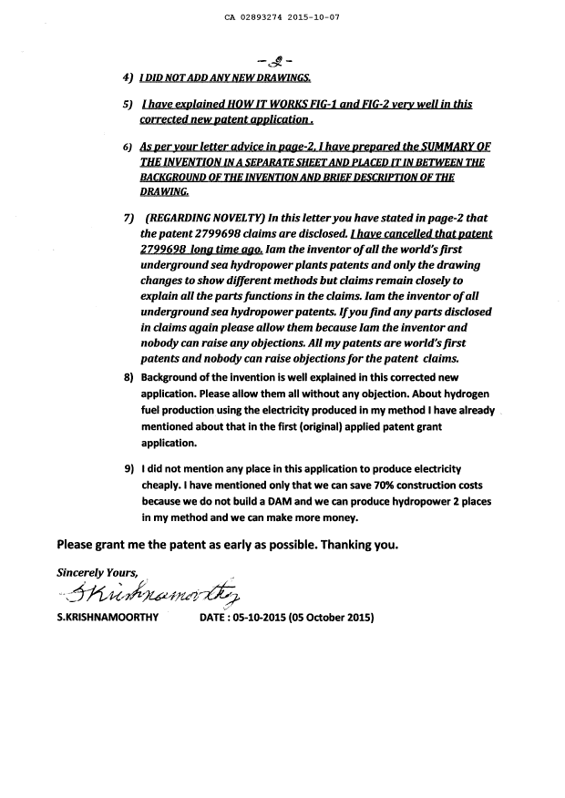 Canadian Patent Document 2893274. Prosecution-Amendment 20141207. Image 2 of 33