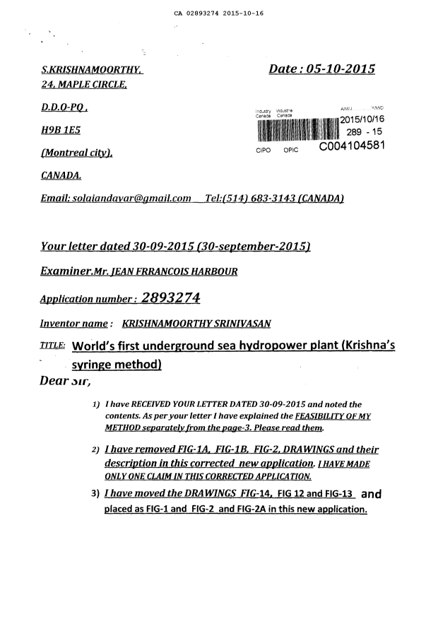 Document de brevet canadien 2893274. Poursuite-Amendment 20141216. Image 2 de 34